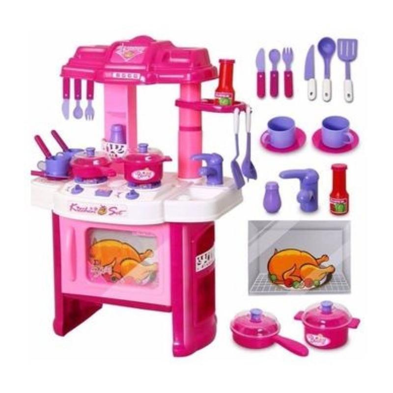 Set De Cocina Juguete De Ni as Infantil Horno Luz